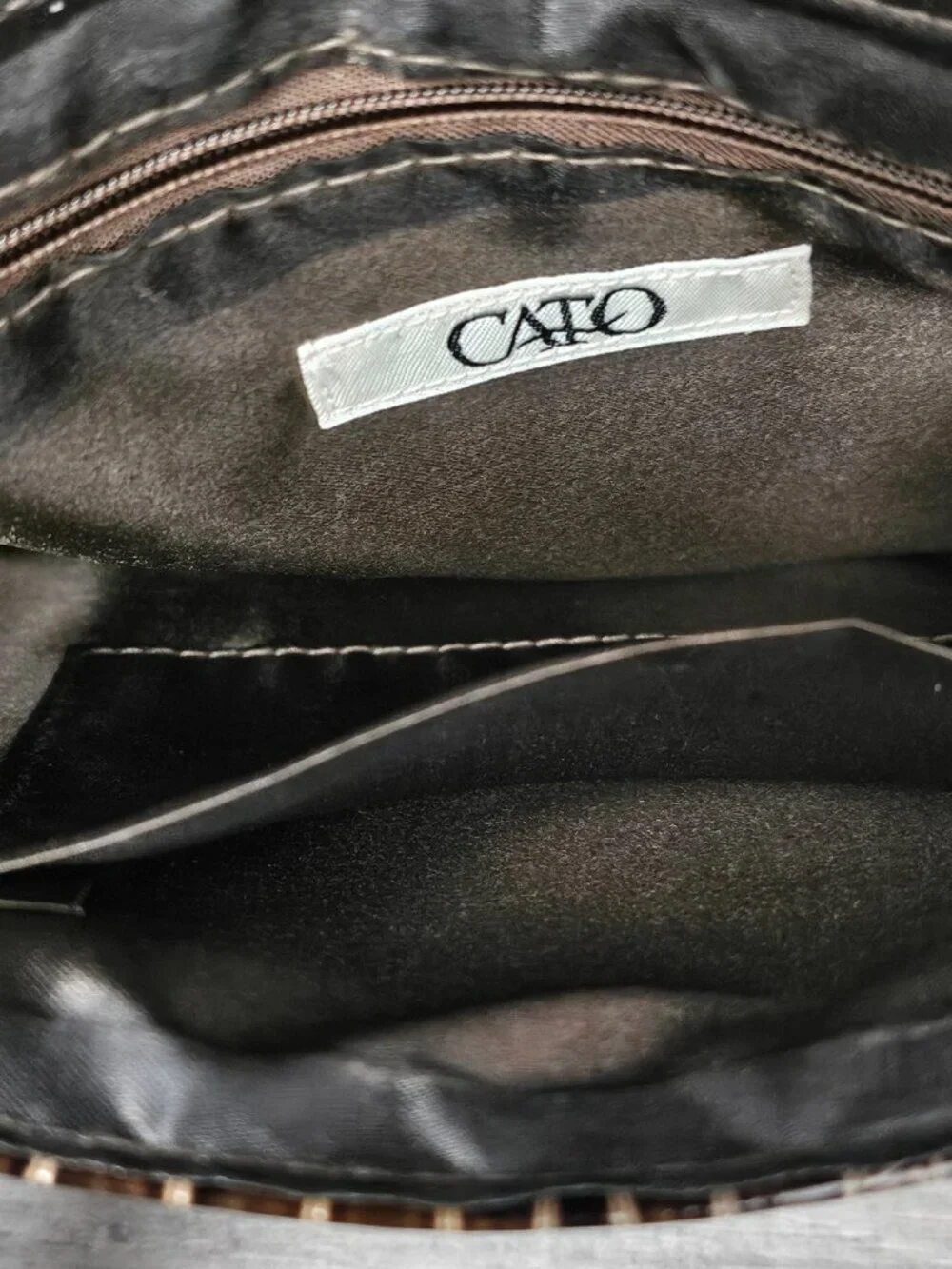 Cato New Envelope Clutch Croc Embossed Vegan Leather Large Brown Shoulder Bag